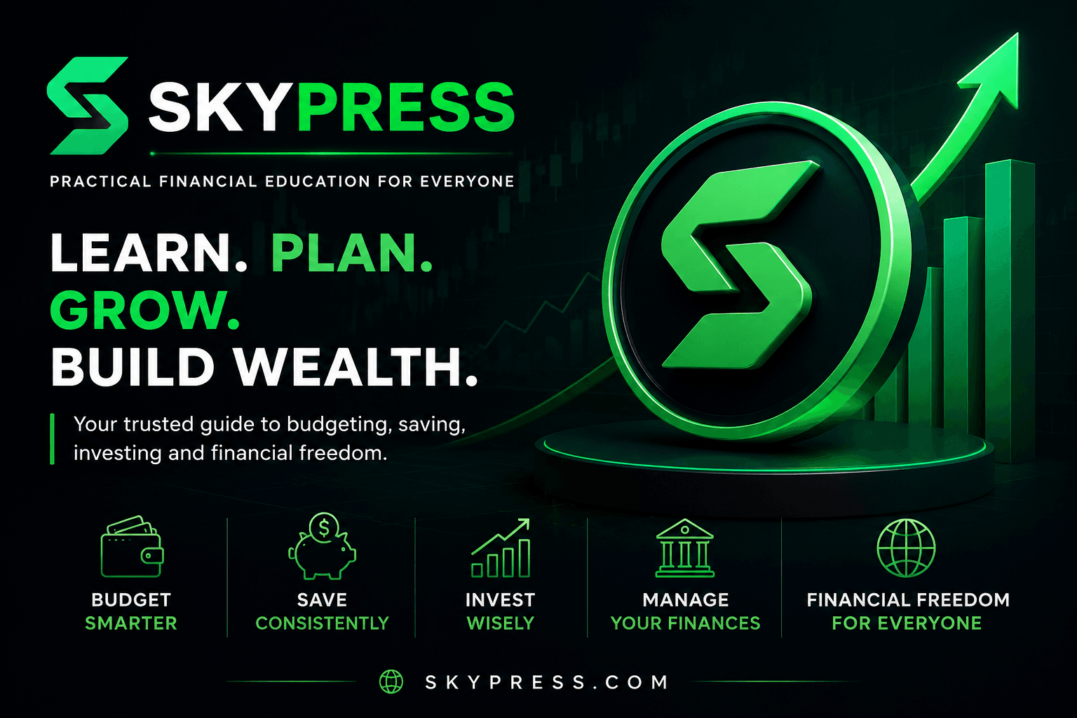 SkyPress - Global Financial News, Personal Finance and Market Insights Banner