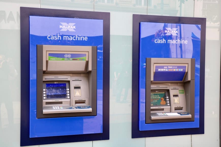 Traditional banking services and managing money through a bank account