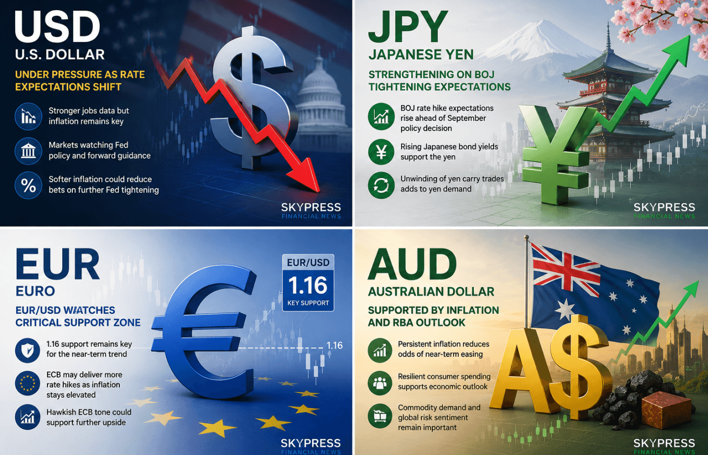 Forex Market Outlook: Dollar, Yen, Euro and AUD/USD Forecast